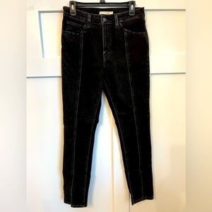Levi’s 721 high rise skinny. Black jeans with cute ankle slit
